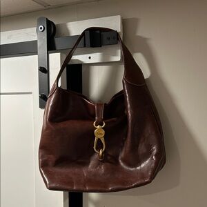 Dooney & Bourke Dark Brown Leather Shoulder Bag